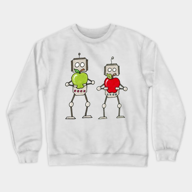 Apple Bots Crewneck Sweatshirt by CuteBotss